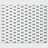 Papier Cadeau Tuxedo Bow Cravate & boutons Motif Black ID1090 (Plat)