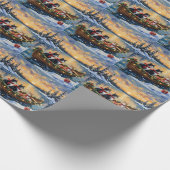 Papier Cadeau Tuxedo Cat Christmas Boat Holiday (Coin)