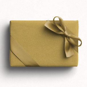 Papier Cadeau Tweed à chevrons jaune doré pour les fêtes