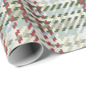 Papier Cadeau Tweed Plaid - Noël enneigé (Coin rond)
