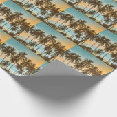 Papier Cadeau Twilight Tropical : Cocout Palm Silhouette (Coin)