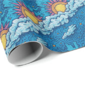 Papier Cadeau Twin Dawn Carnival (Coin rond)