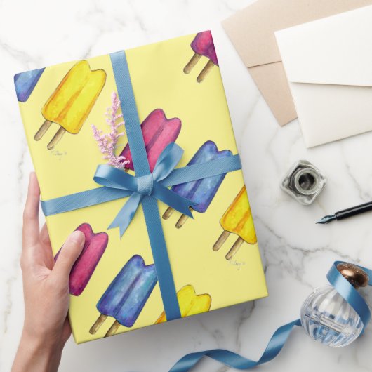 Papier Cadeau Twin Pops Popsicles Ice Lolly Lollies été (Cadeaux)
