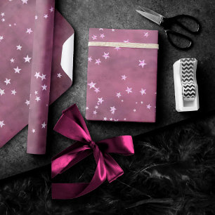 Papier Cadeau Twinkle Little Star   Dusty Mauve rose gris argent