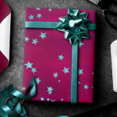 Papier Cadeau Twinkle Little Star | Vert menthe rose gras