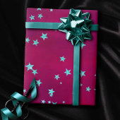 Papier Cadeau Twinkle Little Star | Vert menthe rose gras