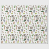 Papier Cadeau Twins garçons 1er anniversaire Wild one Safari jun (Plat)