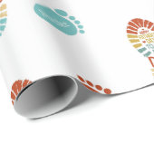 Papier Cadeau Two Footsteps Fatrhers Day Wrapping Paper (Coin rond)