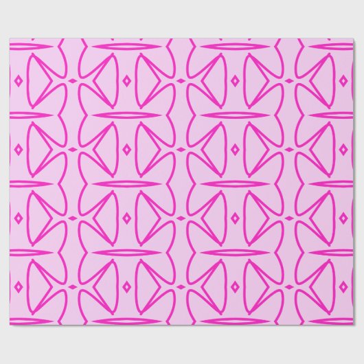 Papier Cadeau Two Toned Pink Pattern Wrapping Paper (Plat)
