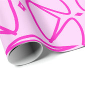 Papier Cadeau Two Toned Pink Pattern Wrapping Paper (Coin rond)