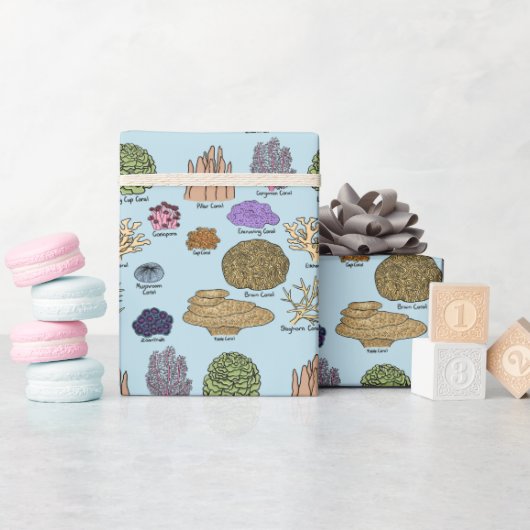 Papier Cadeau Types De Corail (Baby Shower)
