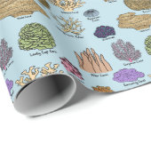 Papier Cadeau Types De Corail (Coin rond)