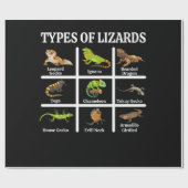 Papier Cadeau Types of Lizards Lizard Reptiles (Plat)