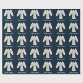 Papier Cadeau Typographie chrétienne personnalisée Angel Joyeux  (Plat)