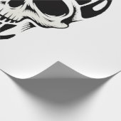 Papier Cadeau Typographie Crâne Âme Hantée (Coin)