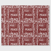 Papier Cadeau Typographie d'amour de paix (Plat)
