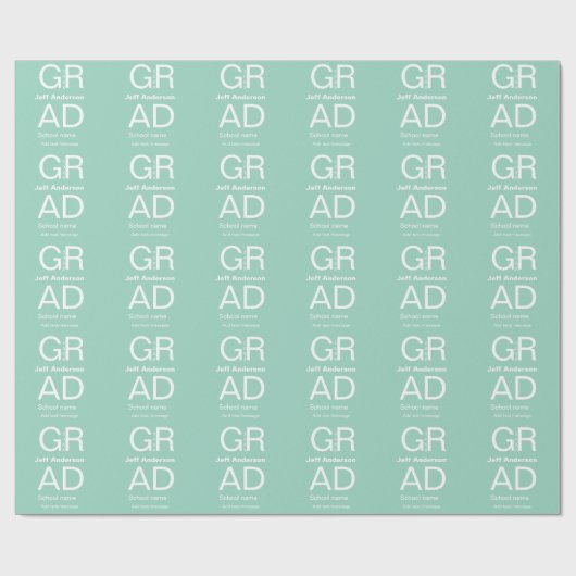Papier Cadeau Typographie de diplôme moderne simple minimale c (Plat)