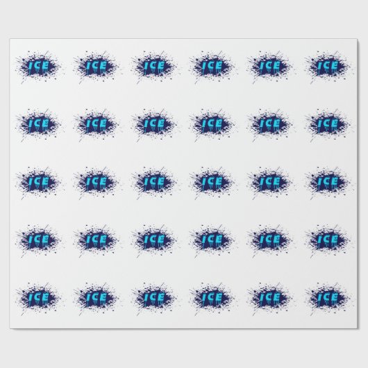 Papier Cadeau Typographie de Graffiti sur Glace Design d'Art de (Plat)