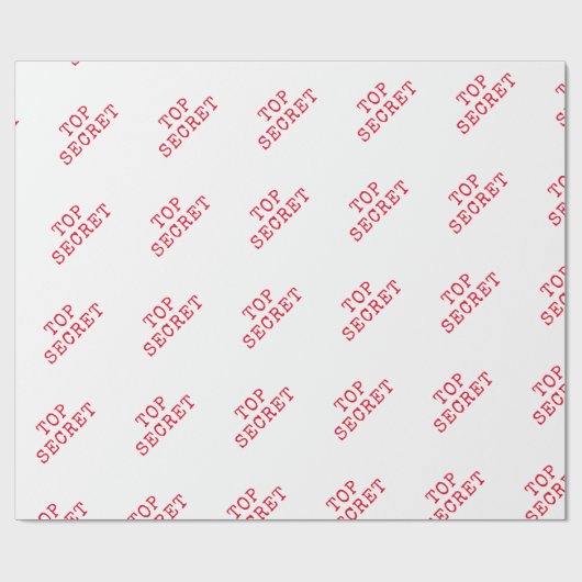 Papier Cadeau Typographie de machine à écrire secrète (Plat)