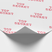 Papier Cadeau Typographie de machine à écrire secrète (Coin)