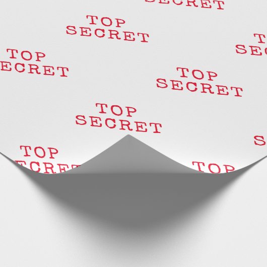 Papier Cadeau Typographie de machine à écrire secrète (Coin)