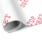 Papier Cadeau Typographie de machine à écrire secrète (Coin rond)