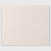 Papier Cadeau Typographie de Noël en or rose Motif#36 ID1009 (Plat)