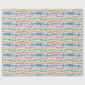 Papier Cadeau Typographie de Noël festive Vacances modernes (Plat)