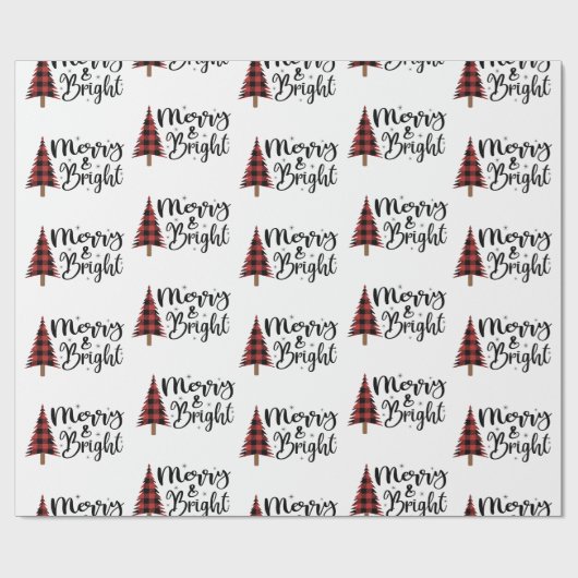 Papier Cadeau Typographie de script joyeuse et brillante (Plat)