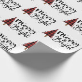 Papier Cadeau Typographie de script joyeuse et brillante (Coin)