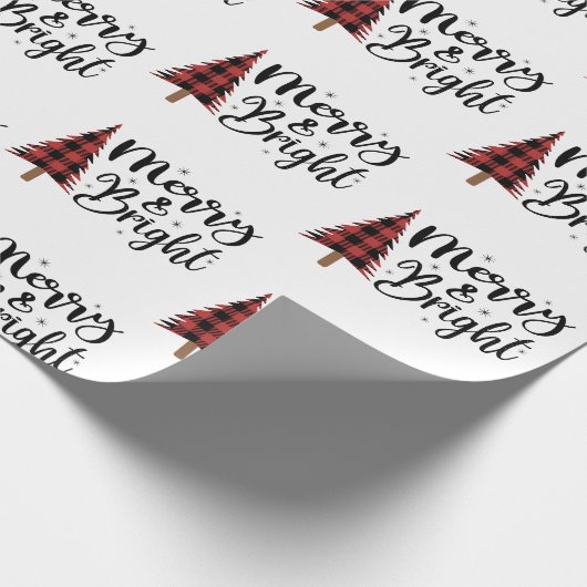 Papier Cadeau Typographie de script joyeuse et brillante (Coin)