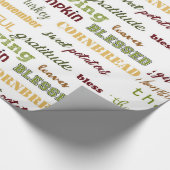 Papier Cadeau Typographie de Thanksgiving (Coin)