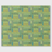 Papier Cadeau Typographie des mots de guérison (Plat)