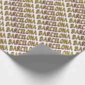 Papier Cadeau Typographie espagnole du drapeau de Barcelone (Coin)