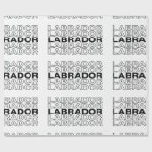 Papier Cadeau Typographie Graphique Moderne Gras Labrador (Plat)