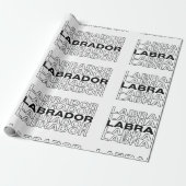 Papier Cadeau Typographie Graphique Moderne Gras Labrador (Déroulé)