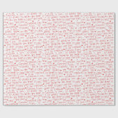 Papier Cadeau Typographie manuscrite de script d'amour (Plat)