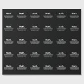 Papier Cadeau Typographie Mathématique Drôle De Maths (Plat)