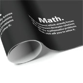 Papier Cadeau Typographie Mathématique Drôle De Maths (Coin rond)