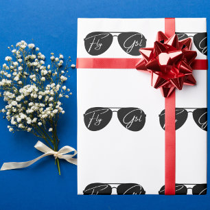 Papier Cadeau Typographie minimaliste, Lunettes de soleil Aviato