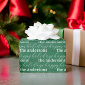 Papier Cadeau Typographie moderne Motif de vacances Famille pers