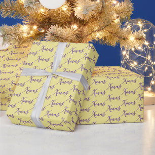 Papier Cadeau Typographie Moderne Noël Christmas