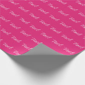 Papier Cadeau Typographie Noel minimale magenta blanc (Coin)