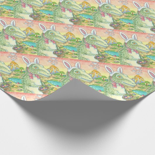 PAPIER CADEAU TYRANNOSAURUS T REX, DINO EASTER WRAPPER PAPIER (Coin)