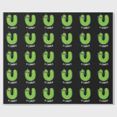 Papier Cadeau U-cumber Funny Concombre Pun de Concombre Dark BG (Plat)