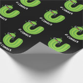 Papier Cadeau U-cumber Funny Concombre Pun de Concombre Dark BG (Coin)