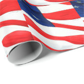 Papier Cadeau U.S.A. Drapeau (Coin rond)