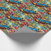 Papier Cadeau Ufo Alien Sci-fi Retro Comics (Coin)