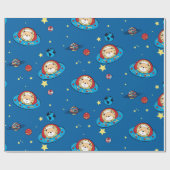 Papier Cadeau UFO d'ours de nounours (Plat)