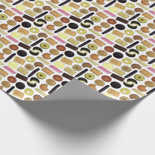 Papier Cadeau UK British Biscuits Shortbread Rich Tea Digestives (Coin)